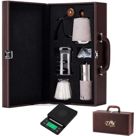 Complete filter coffee bag grey  with scale