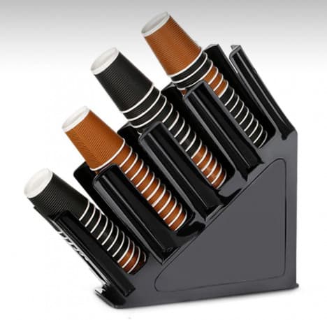 Black plastic graduated cup stand, La Barista