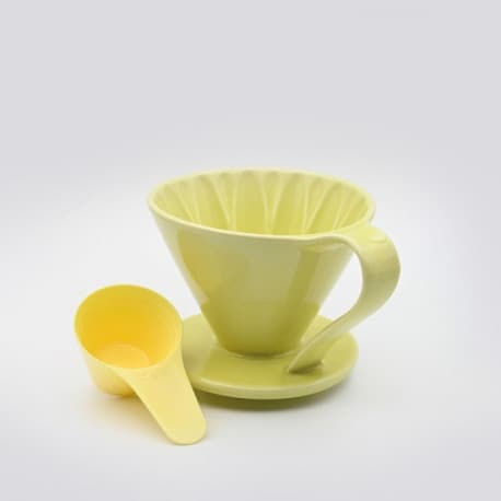 Cafec - Porcelain dripper for 2-4 cups - Yellow