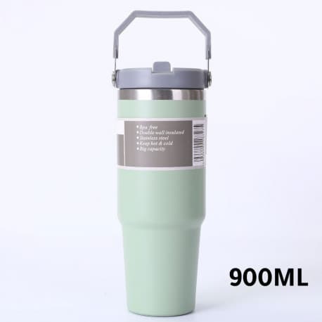 Vacuum thermos cup 900ml green