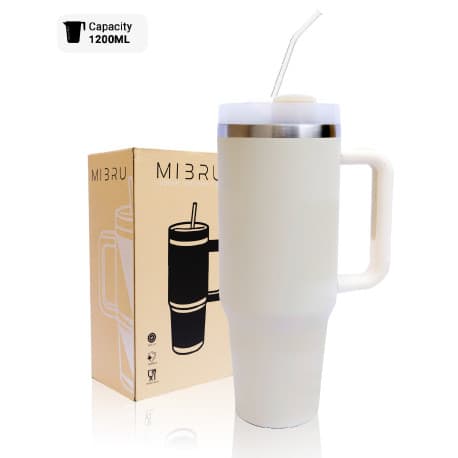 vacuum thermos Coffee cup 40oz White