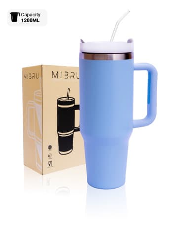 vacuum thermos Coffee cup 40oz Sky Blue