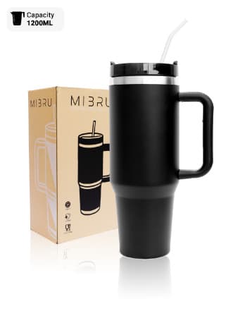 vacuum thermos Coffee cup 40oz Black
