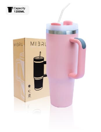 vacuum thermos Coffee cup 40oz Pink