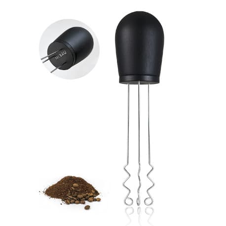 Coffee wooden needle distributor zigzag black