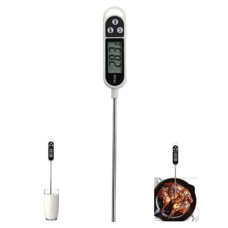 MIBRU Kitchen Home Craft Stainless Steel Milk Espresso Coffee Frothing Thermometer with Large Dial 24.5cm