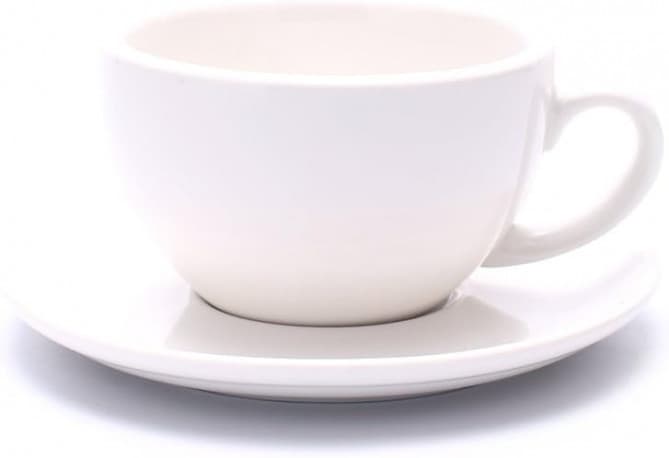 Ceramic Coffee Cup With Plate Perfect for Single or Double Espresso Cappuccino Latte and Tea 150ml white