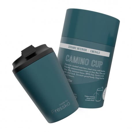 Emerald Ceramic Interior Reusable Cup 12oz - Fressko