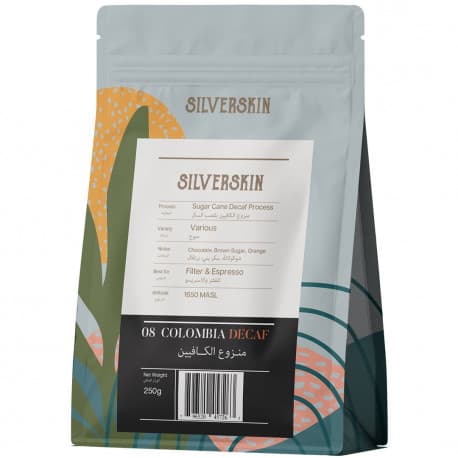 Silverskin Coffee Roasters Specialty DECAF Coffee from Colombia - SC DECAF 250g - Whole Beans