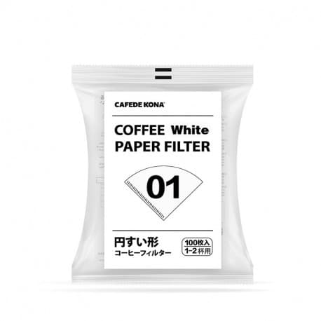 كافيد كونا - فلاتر -01- CAFEDE KONA V60 100 ابيض معالج