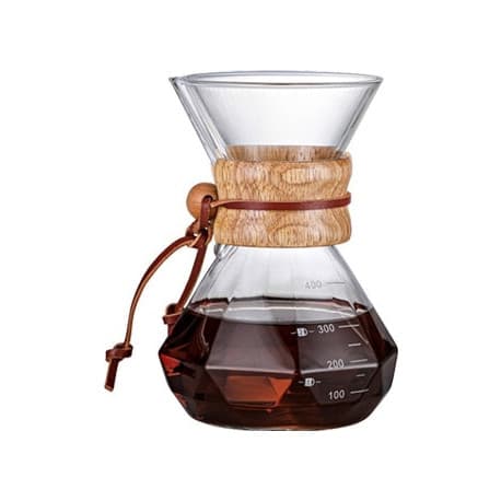 400ml Diamond Drip Coffee Pot Glass - Design 02