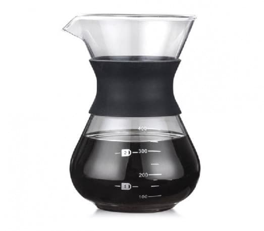 400ml Glass Drip Pot With Stainless Steel Filter
