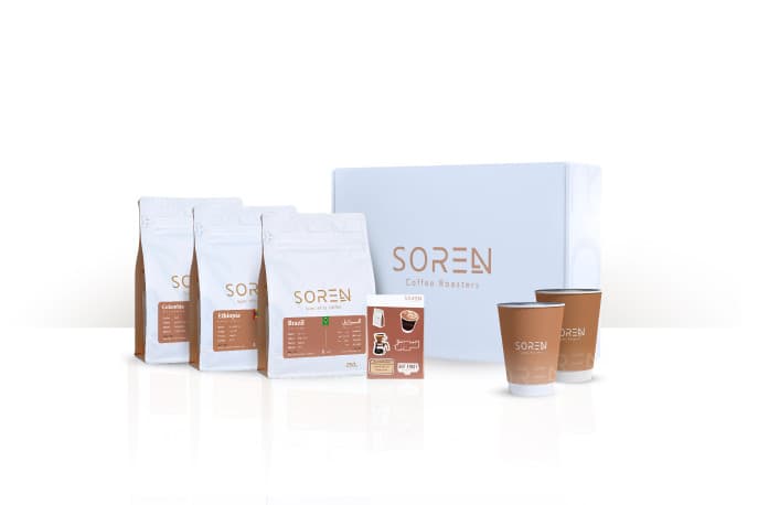 Classic Box – Three 250g Coffee Beans with Cups - Soren Coffee Roasters